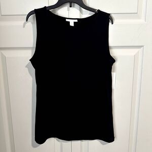 NWT Charter Club Size Small Black Sleeveless dressy top tank top